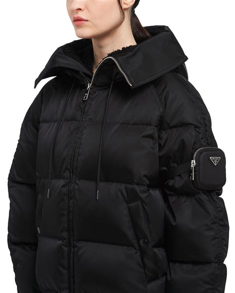 prada re-nylon gabardine puffer jacket|prada re nylon gabardine jacket.